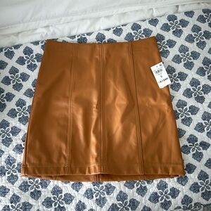 AND NOW THIS - Women's Faux-Leather Skirt NWT